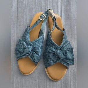 Women's Platform Espadrille Wedge Sandals Bowknot Open Toe Dress Casual Shoe